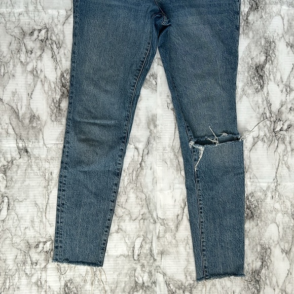 Free People We The Free | size 27 distressed skinny jeans high rise 5 button fly - Picture 3 of 16